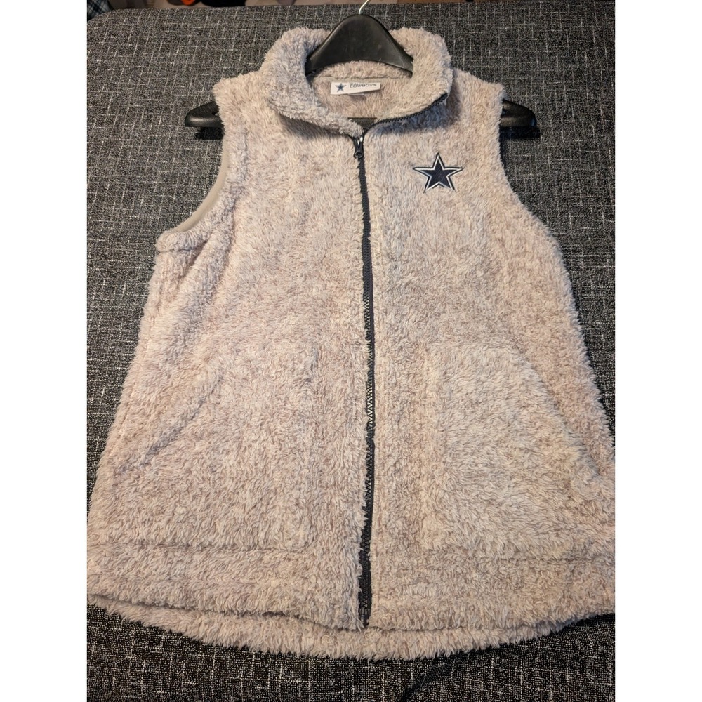 Dallas Cowboys Authentic Faux Sherpa Zip Vest Small